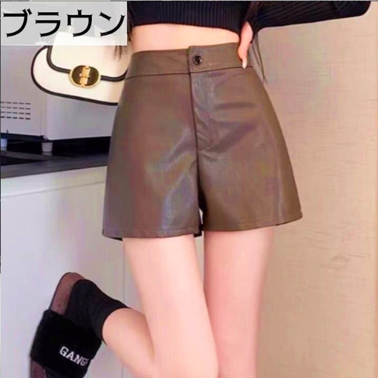 ショートパンツ キュロットパンツ レザー調 | PlusNao | 詳細画像11 