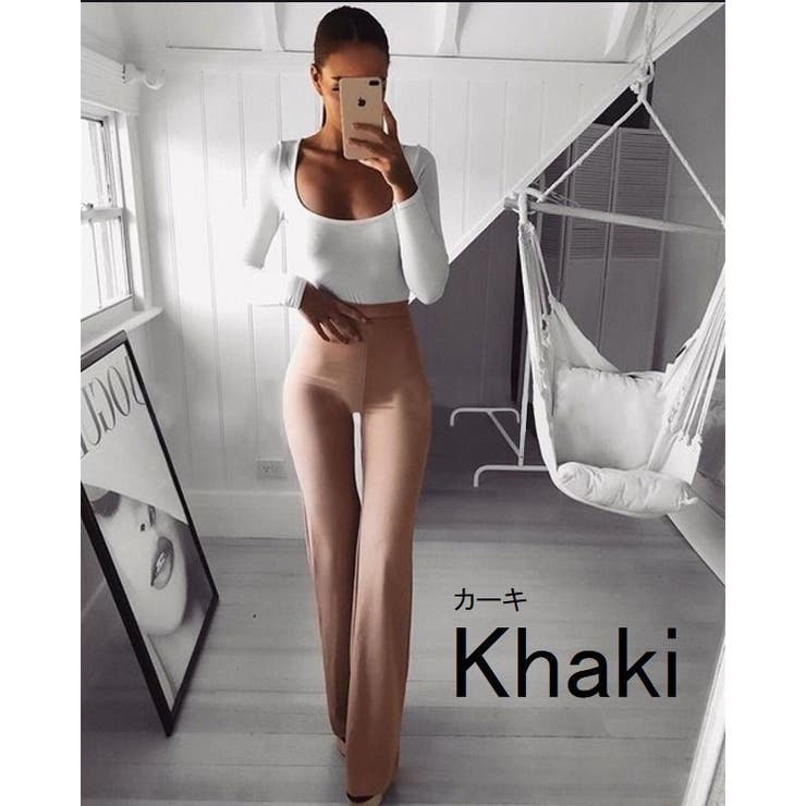 ベルボトムパンツ ワイドパンツ ブーツカット | PlusNao | 詳細画像7 