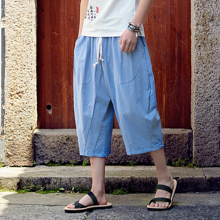 サルエルパンツ 7分丈 メンズ[品番：FQ000148013]｜PlusNao