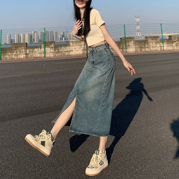 ロングスカート デニム ミモレ丈 | PlusNao | 詳細画像6 