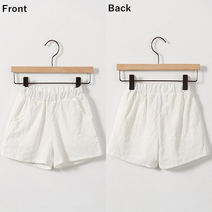 ショートパンツ ハーフパンツ 白[品番：FQ000101920]｜PlusNao