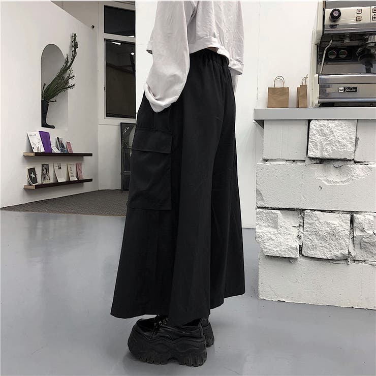 ワイドパンツ ガウチョパンツ ボトムス | PlusNao | 詳細画像8 