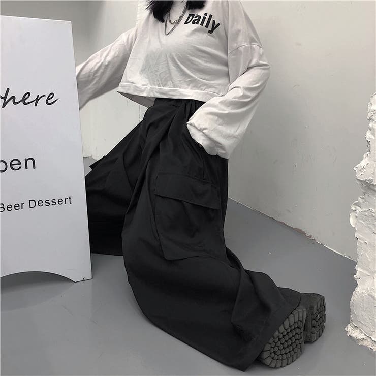 ワイドパンツ ガウチョパンツ ボトムス | PlusNao | 詳細画像9 