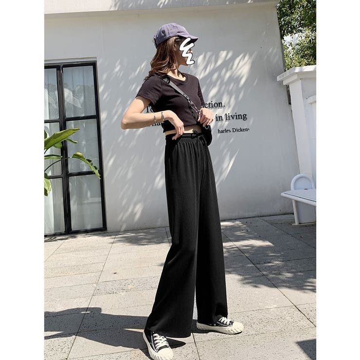 ロングパンツ レディース セミワイド | PlusNao | 詳細画像5 