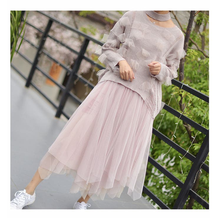 チュールスカート ロングスカート レディース | PlusNao | 詳細画像4 