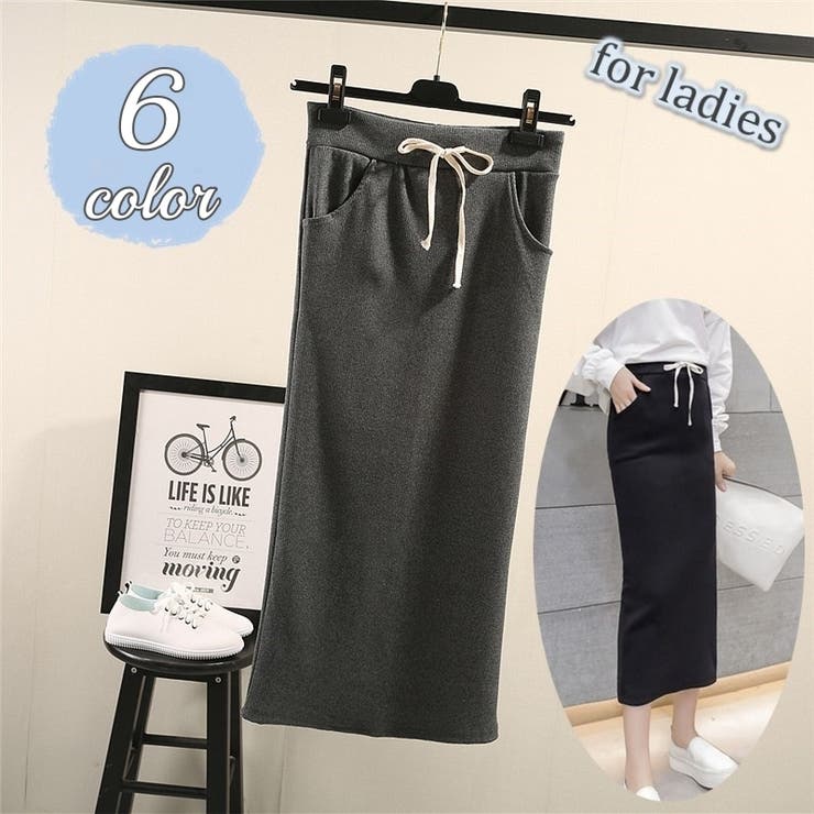 スカート ロング丈スカート タイトスカート | PlusNao | 詳細画像1 