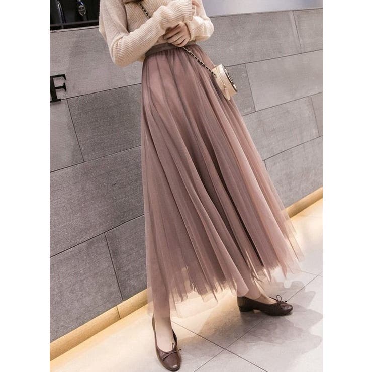 シフォンスカート ロングスカート フレアスカート | PlusNao | 詳細画像6 