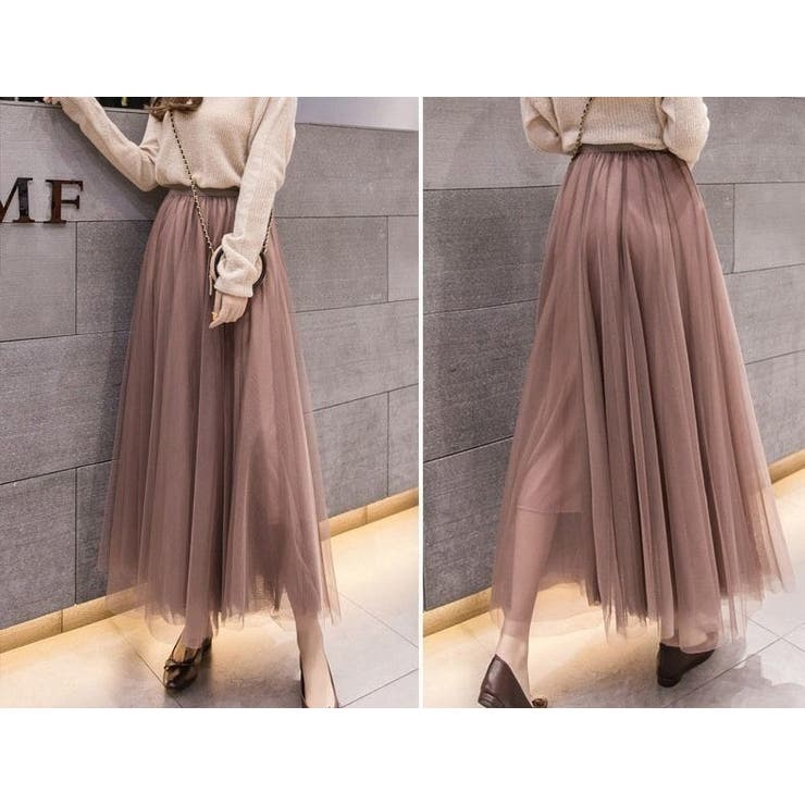 シフォンスカート ロングスカート フレアスカート | PlusNao | 詳細画像7 