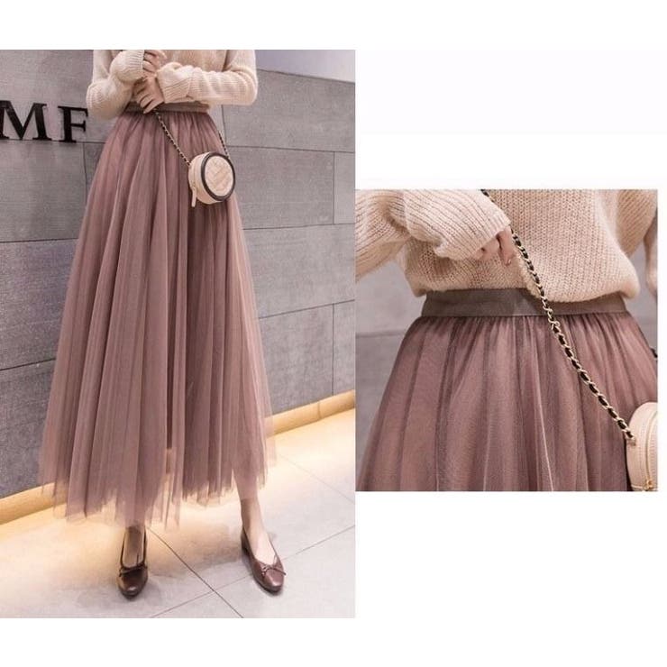 シフォンスカート ロングスカート フレアスカート | PlusNao | 詳細画像8 