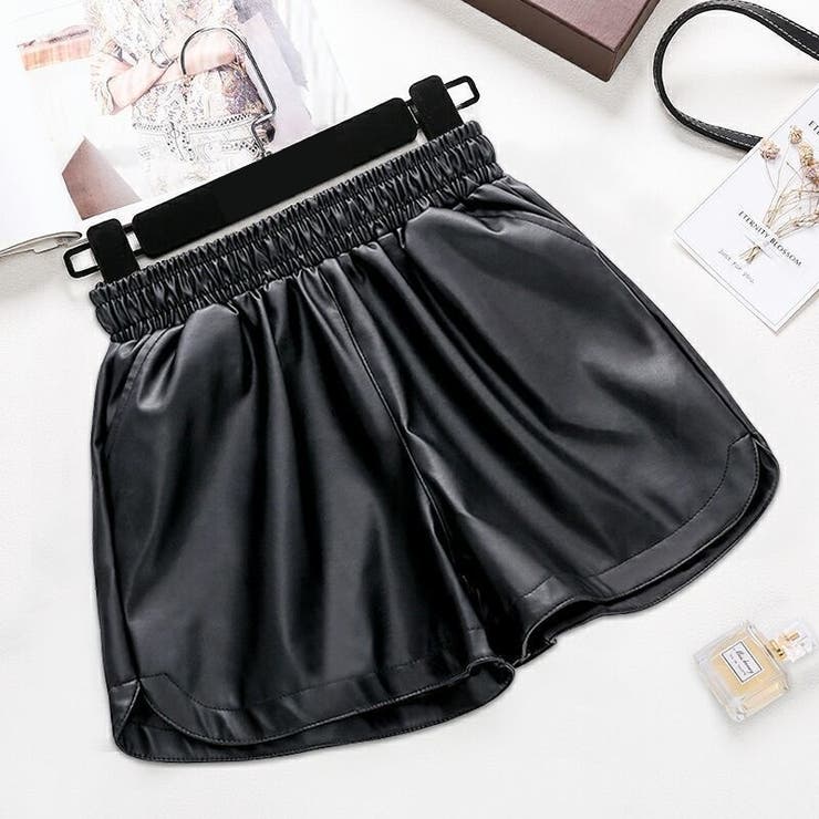 ショートパンツ レザー調 レディース | PlusNao | 詳細画像2 