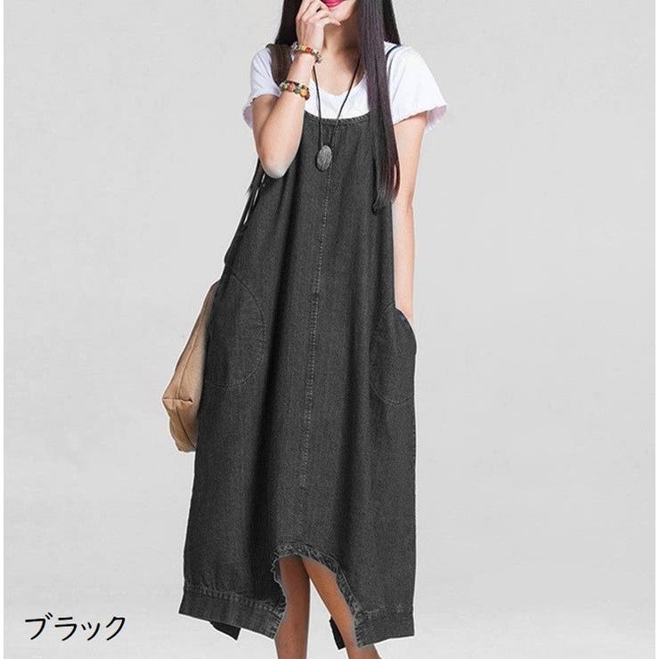 サロペットパンツ オールインワン ワンピース | PlusNao | 詳細画像10 