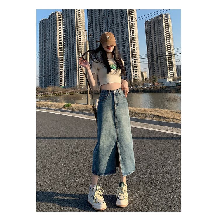 スカート デニム レディース | PlusNao | 詳細画像4 