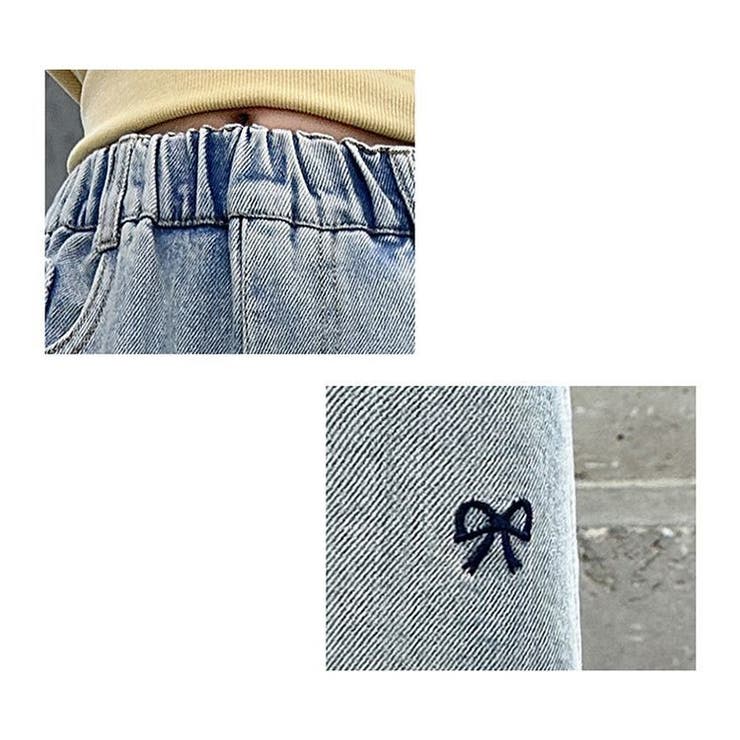 リボン刺繍デニムパンツ ジーパン ジーンズ | PlusNao | 詳細画像13 