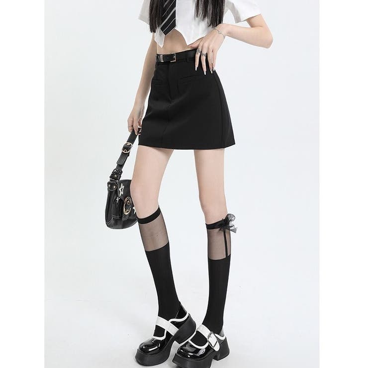 ミニスカート Aライン ハイウエスト | PlusNao | 詳細画像4 