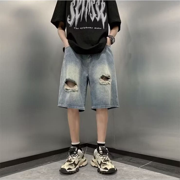 ハーフパンツ デニムパンツ 半ズボン | PlusNao | 詳細画像3 