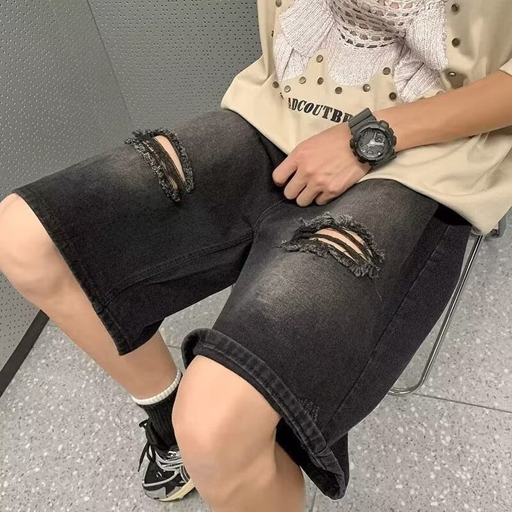 ハーフパンツ デニムパンツ 半ズボン | PlusNao | 詳細画像4 