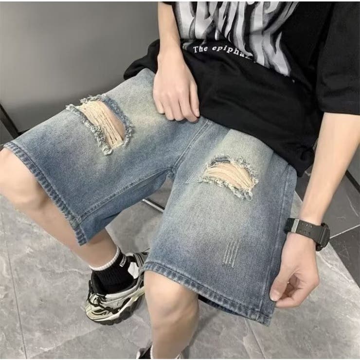 ハーフパンツ デニムパンツ 半ズボン | PlusNao | 詳細画像5 