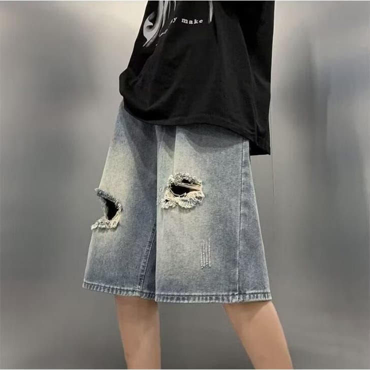 ハーフパンツ デニムパンツ 半ズボン | PlusNao | 詳細画像8 