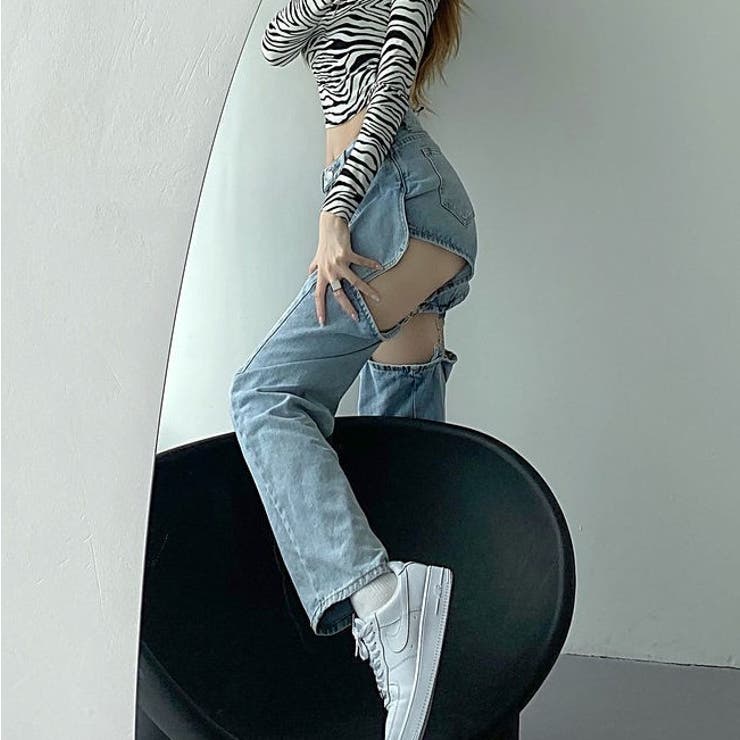 デニムパンツ 変形ジーンズ ジーパン | PlusNao | 詳細画像5 