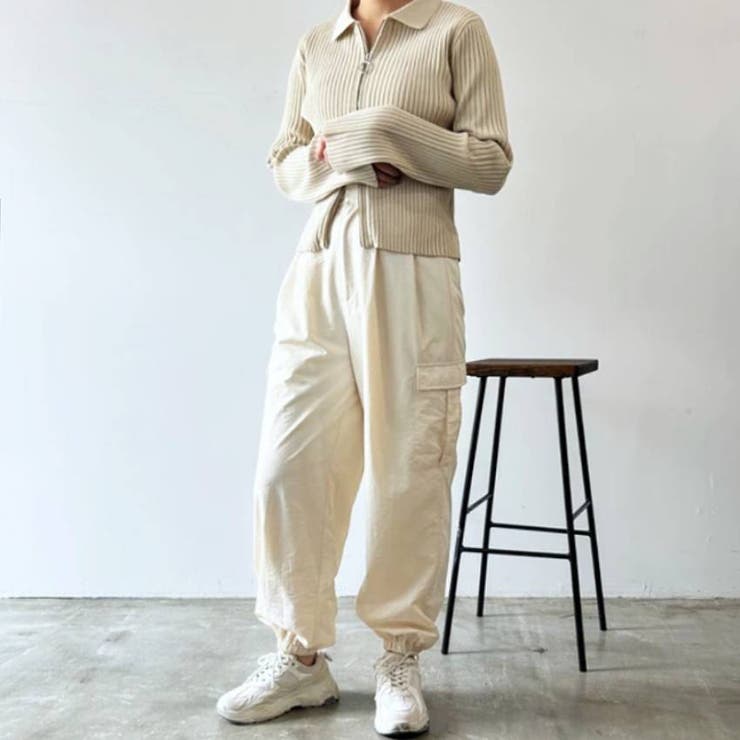 ナイロンカーゴパンツ レディース ボトムス | PlusNao | 詳細画像2 