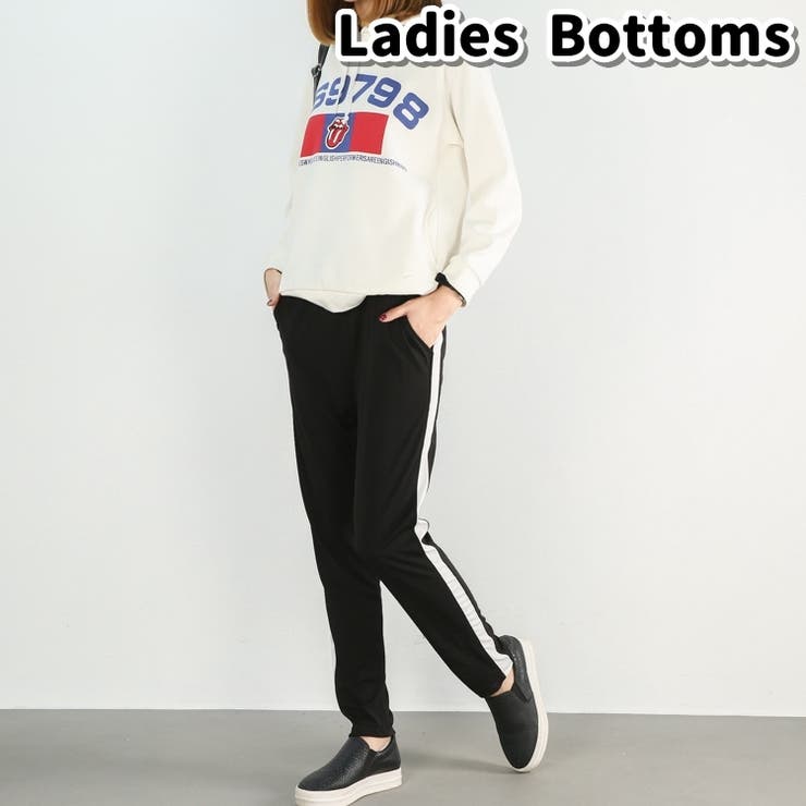 ロングパンツ テーパードパンツ ラインパンツ | PlusNao | 詳細画像1 