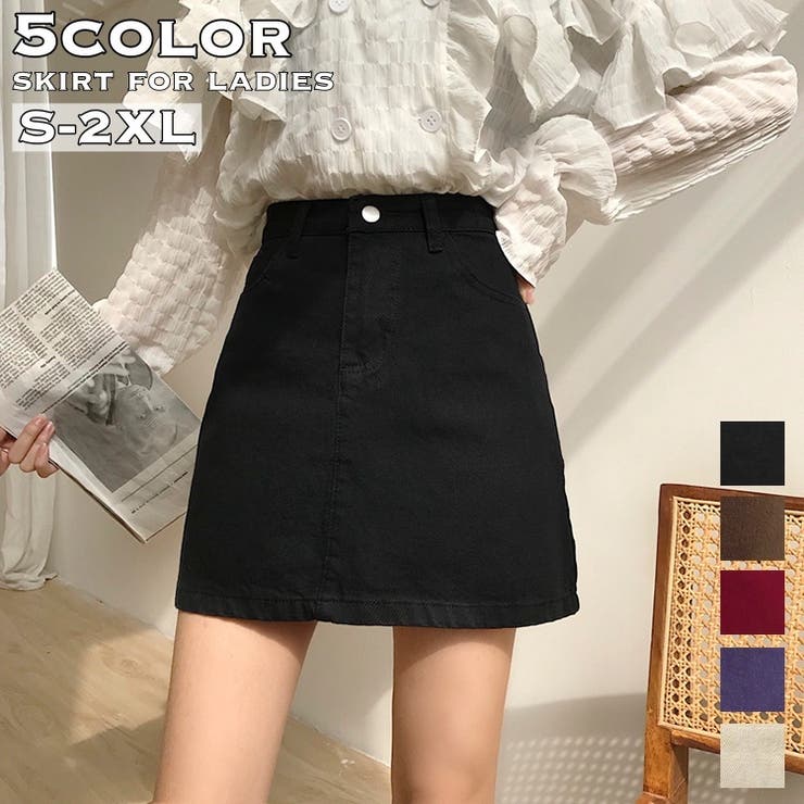 ミニスカート Aライン ハイウエスト | PlusNao | 詳細画像1 