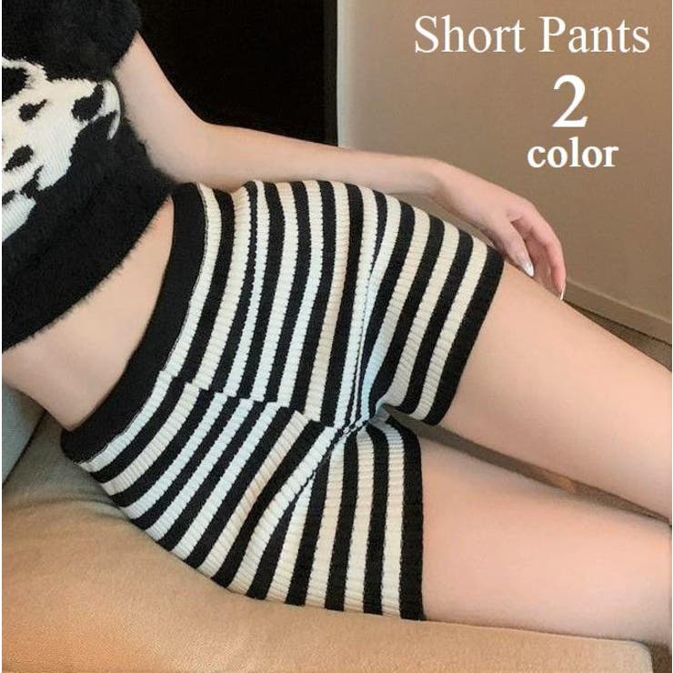 ショートパンツ 短パン リブニット | PlusNao | 詳細画像1 