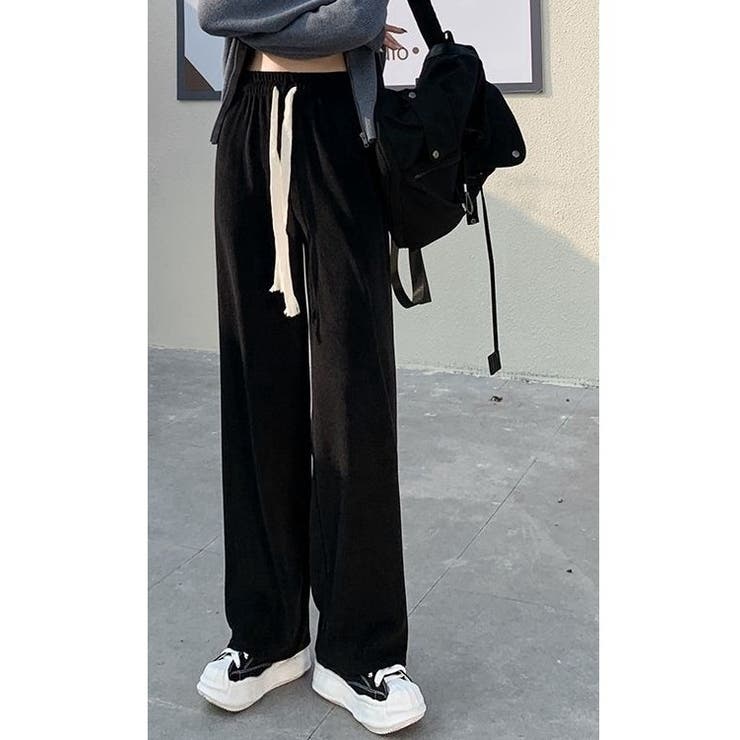 リブパンツ ロングパンツ 長ズボン | PlusNao | 詳細画像2 