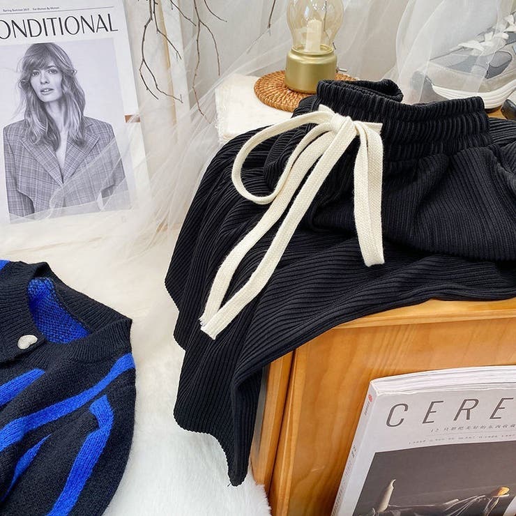 リブパンツ ロングパンツ 長ズボン | PlusNao | 詳細画像6 