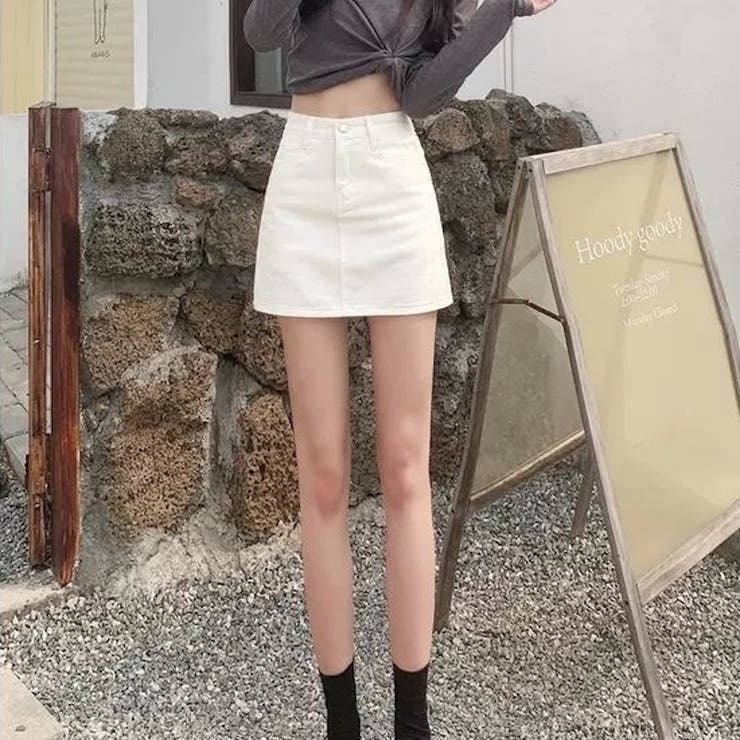 【24AW】デニム・ミニスカート ◆プラダ◆人気 オーバーダイダメージ加工デニムミニスカート（デニムスカート