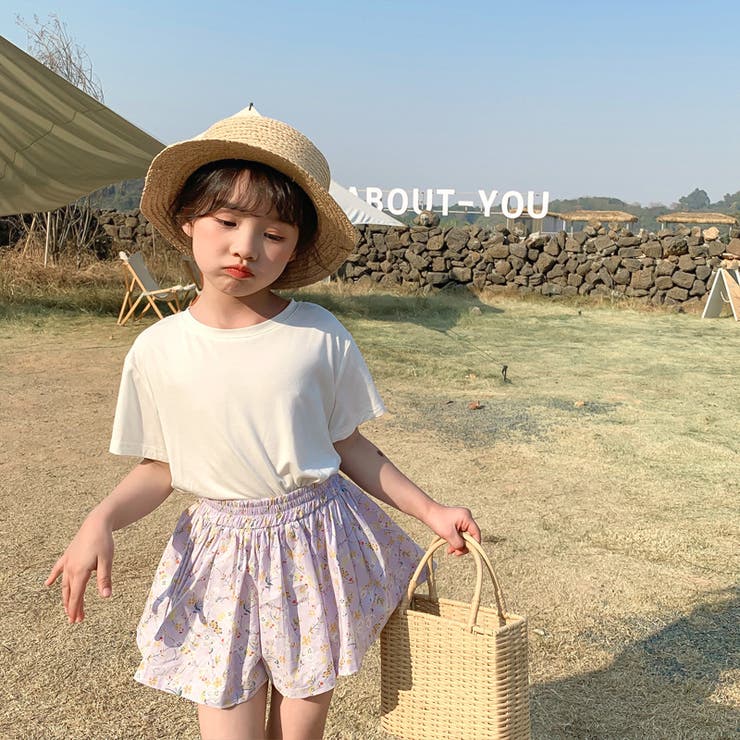 韓国子供服ストライプ柄キュロットスカート♡130サイズ140サイズ