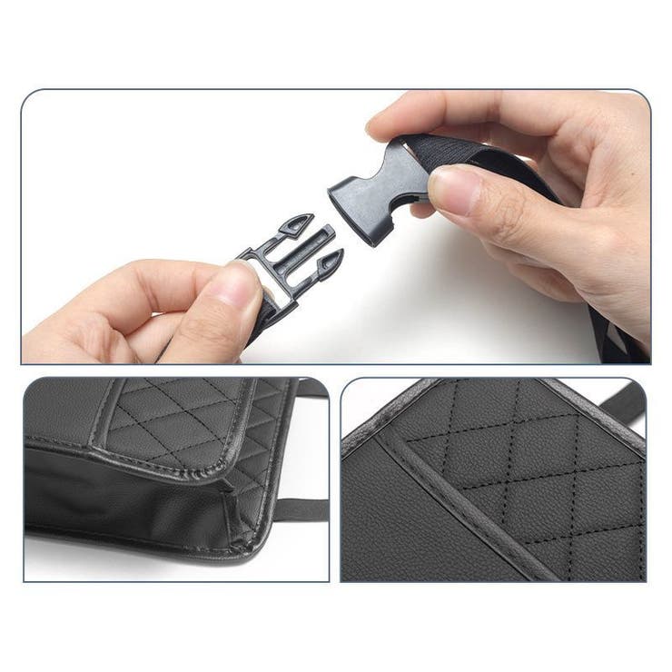 シートバックポケット フェイクレザー 車内収納 | PlusNao | 詳細画像6 