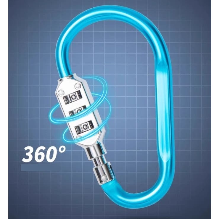 ロック付きカラビナ ダイヤル式 3桁 | PlusNao | 詳細画像7 