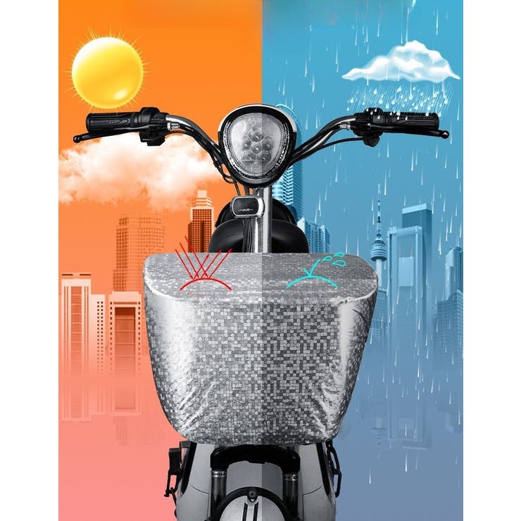 自転車かごカバー 自転車カゴカバー 雨除け | PlusNao | 詳細画像3 