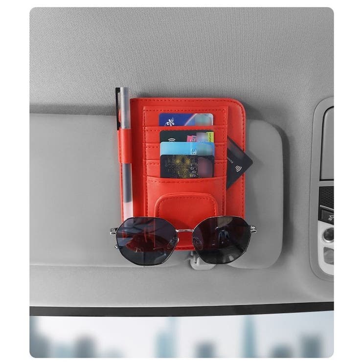 サンバイザーポケット サングラスホルダー 車用品 | PlusNao | 詳細画像2 
