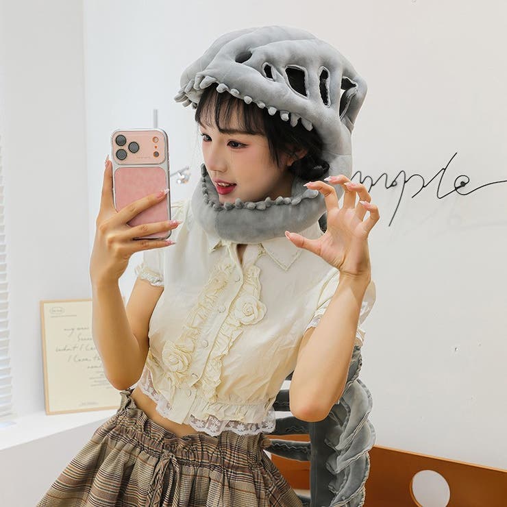 恐竜骨格コスチューム ヘッドカバー 背骨パーツ | PlusNao | 詳細画像15 