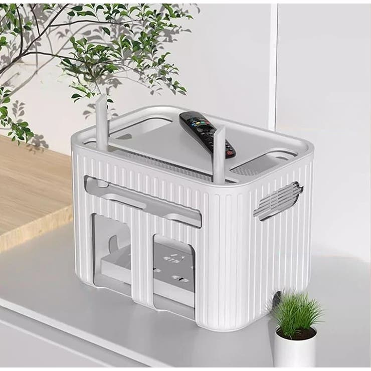 ルーター収納ボックス Wifi機器収納ボックス ケーブルボックス | PlusNao | 詳細画像7 