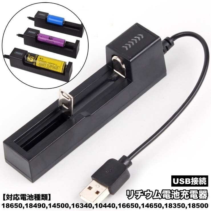 リチウム電池充電器 1本 USB | PlusNao | 詳細画像1 