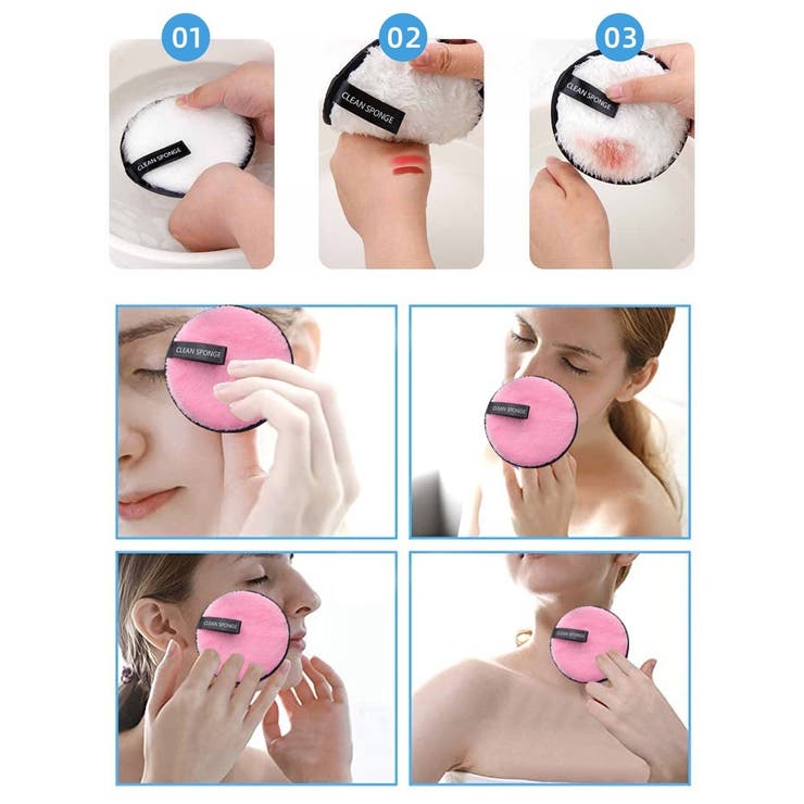 メイク落としパフ 洗顔パフ メイククレンジングパッド | PlusNao | 詳細画像8 