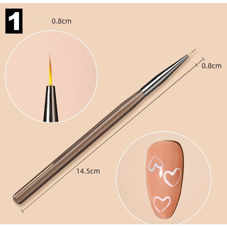 ネイルアートブラシ 筆 ジェルネイル | PlusNao | 詳細画像6