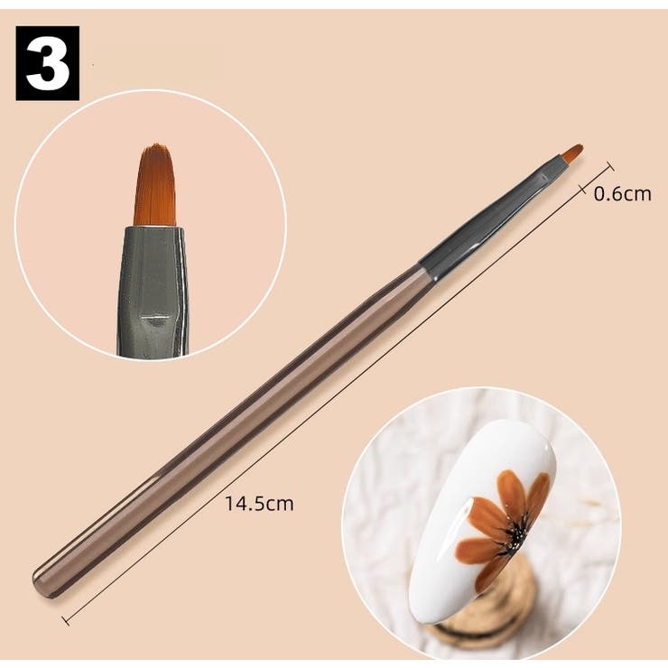 ネイルアートブラシ 筆 ジェルネイル | PlusNao | 詳細画像8