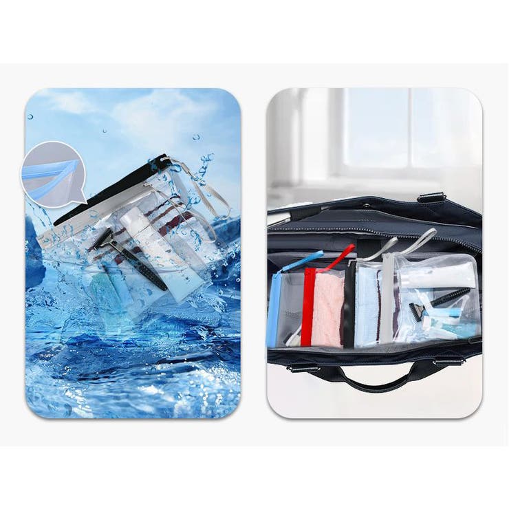 トラベルポーチ 化粧ポーチ クリアポーチ | PlusNao | 詳細画像6 