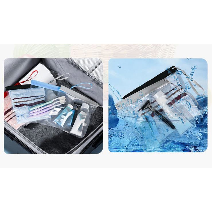 トラベルポーチ 化粧ポーチ クリアポーチ | PlusNao | 詳細画像7 