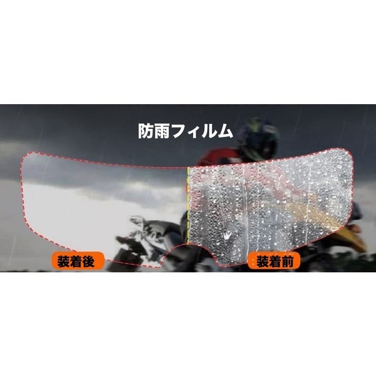 曇り止めフィルム 防雨フィルム ヘルメット用 | PlusNao | 詳細画像8 