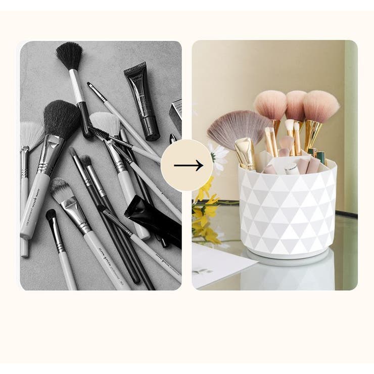 メイクブラシスタンド 回転式 メイクボックス | PlusNao | 詳細画像10 