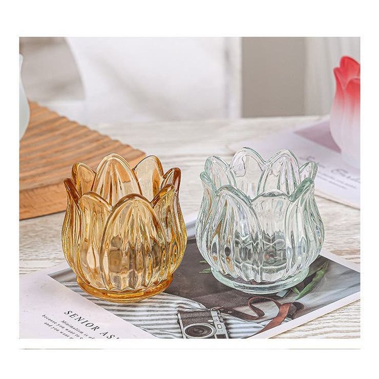 キャンドルホルダー キャンドルスタンド ガラス製 | PlusNao | 詳細画像9 