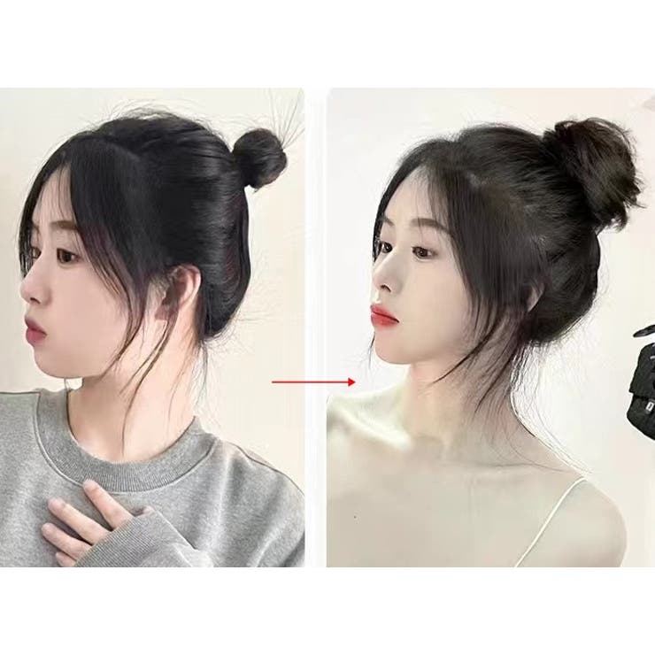 ポイントウィッグ お団子ウィッグ ヘアゴム | PlusNao | 詳細画像4 