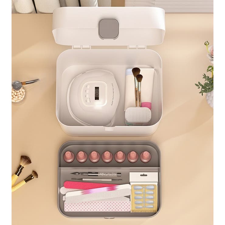メイクボックス コスメボックス ネイル用品収納ボックス | PlusNao | 詳細画像9 