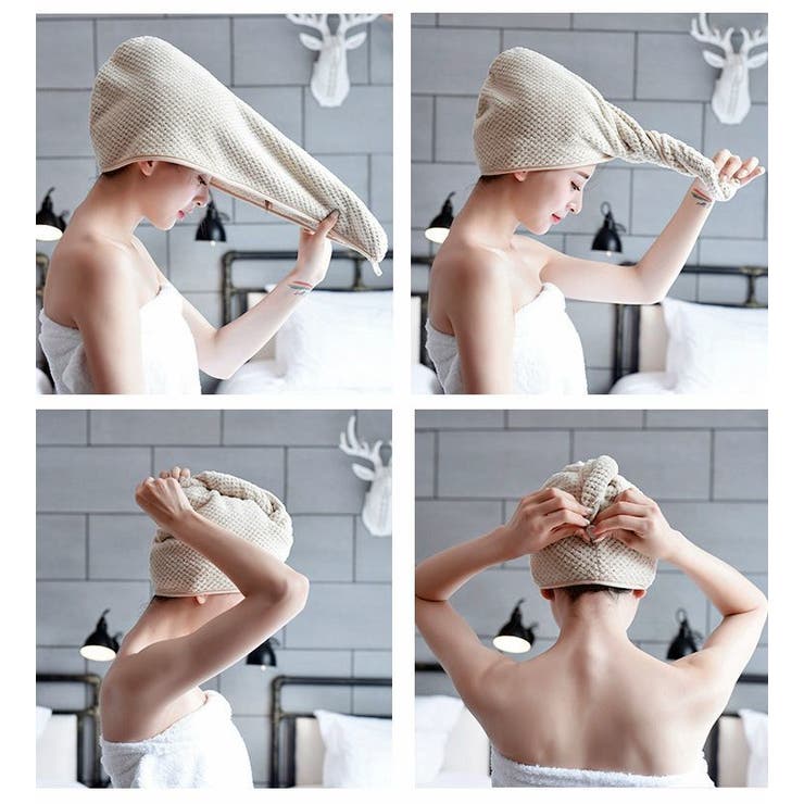 タオルキャップ ヘアキャップ ヘアドライタオル | PlusNao | 詳細画像12 