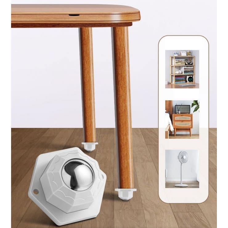 キャスター 4個セット 粘着テープ式 | PlusNao | 詳細画像2 